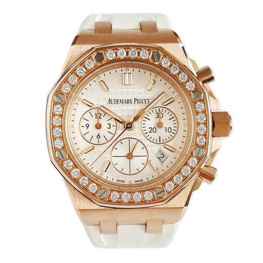 【95新】Audemars Piguet爱彼26231OR.ZZ.D010CA.01自动机械机芯日期显示、计时皇家橡树离岸型系列37MM（女款）18K玫瑰金211025NJT26 商品图0