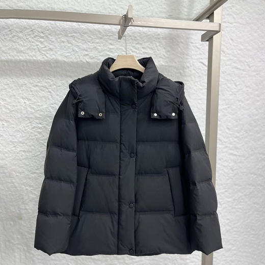 冬季女士经典泡芙五格帽子可拆羽绒服19011 商品图2