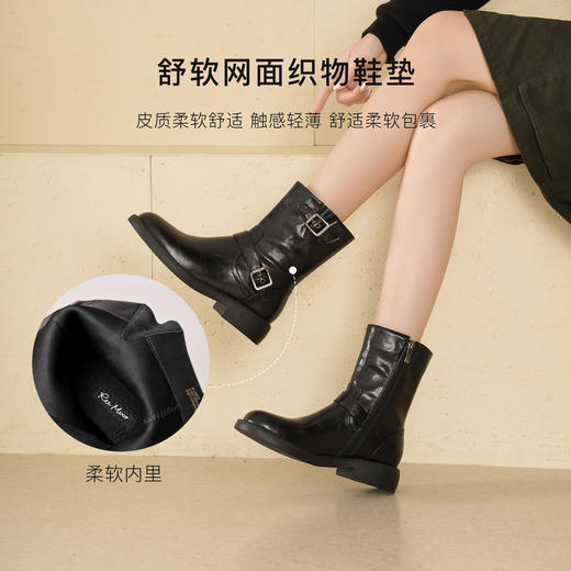 REEMOOR睿慕丨2025年秋冬英伦风帅气皮带扣短靴 商品图7