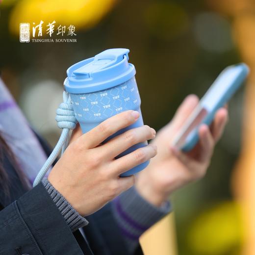 清华文创简约便携咖啡杯蓝色款 商品图3