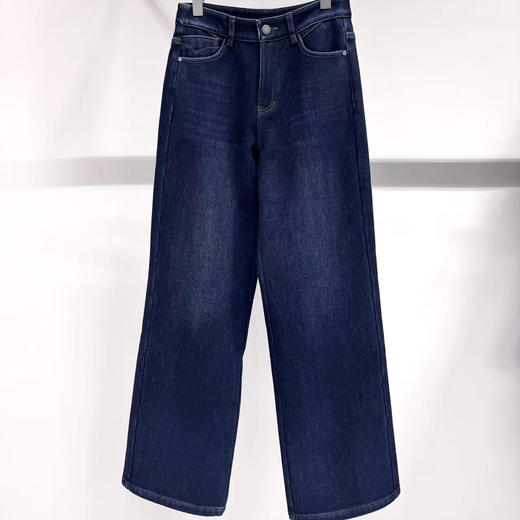 （一条过冬）火桐hooton 2000s  超厚加绒莱赛尔牛仔直筒裤9232 商品图4