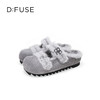 Dfuse迪芙斯2025秋季新款轻便外穿包头凉拖双条带毛毛勃肯鞋女DFD4110007 商品缩略图12