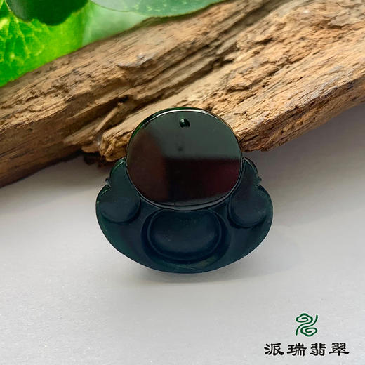 派瑞翡翠 翡翠佛 糯种 墨翠 商品图4