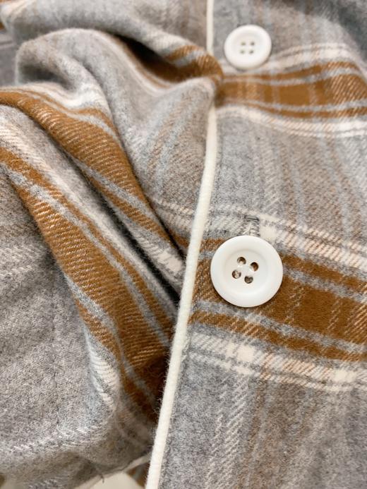 松植屋秋冬男款《茶杯猫》加厚磨毛绒布长袖睡衣套装100%全棉绒布家居服 商品图5