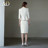 AD春夏2025新款西装套装女气质通勤白色七分袖职业装小香风两件套 商品缩略图4
