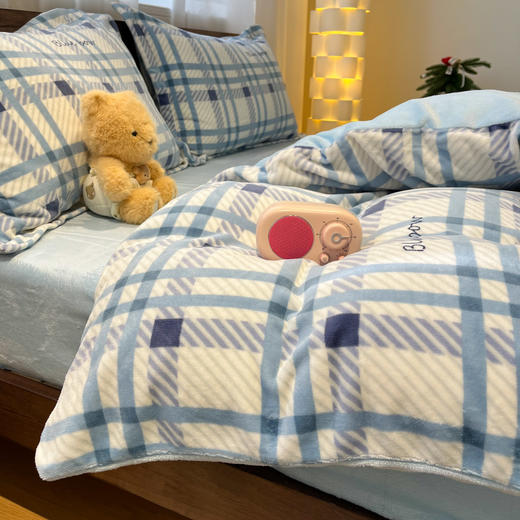 双面绒更保暖 A类面料更健康【京帝 卡通双面牛奶绒四件套】 高克重牛奶绒 绒面丰盈厚实 内置防静电导电丝 多款印花自选 性价比高 极致暖冬享受   #M663 商品图5