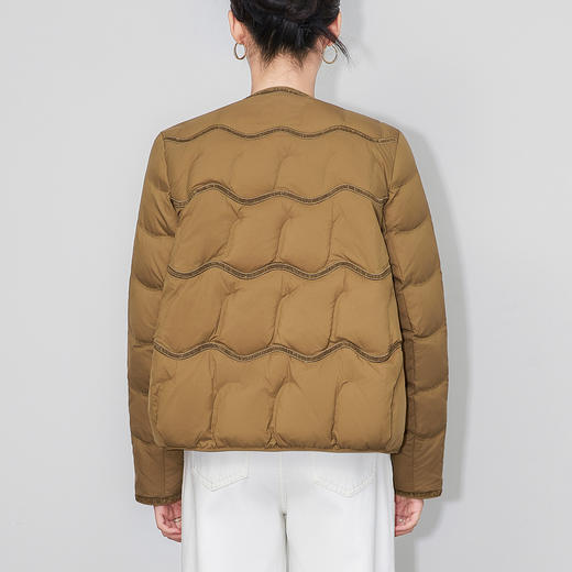 「高货wl」全新升级【铂金会员514/天猫689/差价175】(02738)洛诗琳90白鸭绒羽绒服2025冬季重工刺绣拼接保暖短外套 商品图3