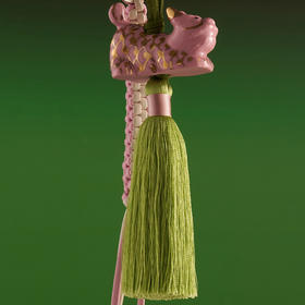 喜行乐/粉麒麟流苏玉米结车挂/包挂链