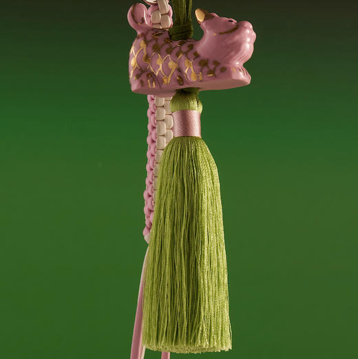 喜行乐/粉麒麟流苏玉米结车挂/包挂链 商品图0