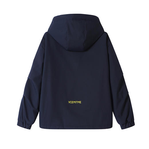 半身缘女装 冬季下摆松紧绳连帽加绒加厚派克服夹克254113P01340142 商品图5