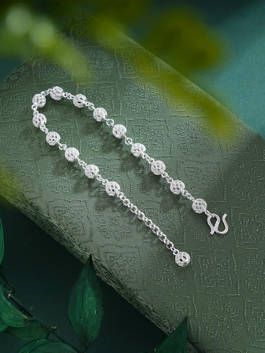 子佩集S990银【白水鉴心】手链【QFSL008】花丝2510 商品图11