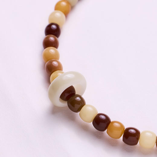 【敦煌色·菩提双圈手串】敦煌福泽天然多宝菩提手串白玉菩提绕指柔跑环老型桶珠双层手串 商品图2