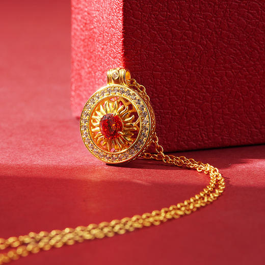 朱炳仁铜 向阳花开首饰 商品图4