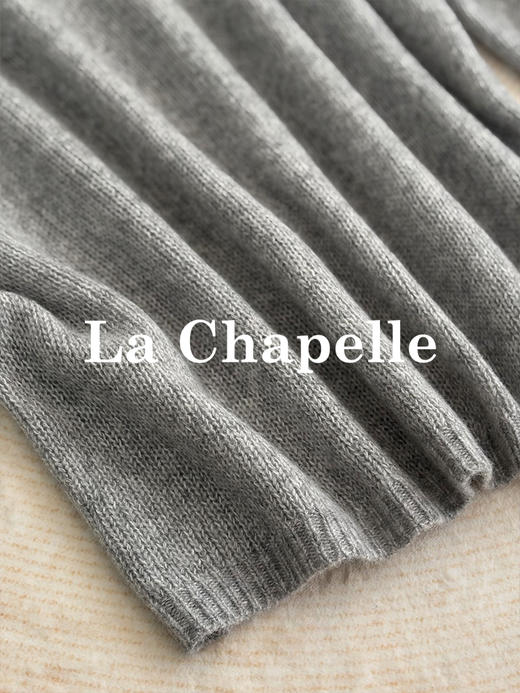 会员福利【山羊绒/羊驼毛】拉夏贝尔/La Chapelle软糯舒适亲肤~绵羊毛/莱赛尔！高品质V领针织毛衣 商品图7