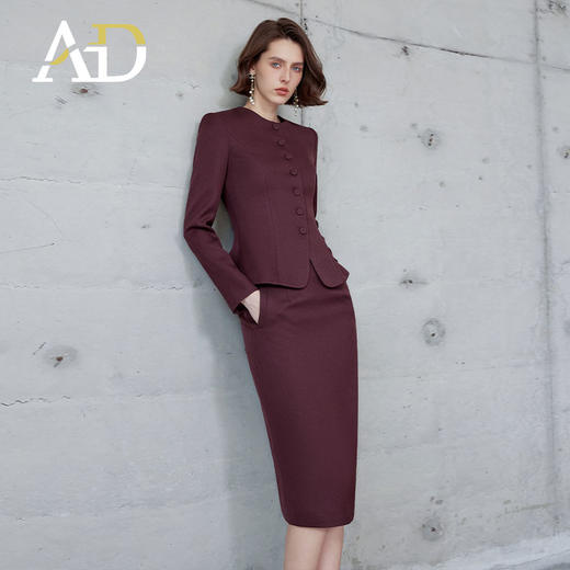 AD高端会所售楼部工作服2024新款秋冬通勤职业西装套装美容院工装 商品图3