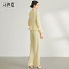 艾尚臣黄色西装外套女2024高级感阔腿裤职业套装休闲正装女神范秋 商品缩略图4