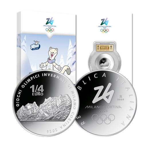 【官方正品】2026年米兰冬奥会纪念币·单枚装·三枚装·十连号·法定货币 商品图2