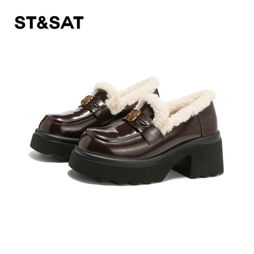 星期六复古山茶花加绒保暖厚底乐福SSD411DT6D 商品图8