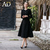 AD时尚气质名媛两件套女2022新款秋冬暗格纹小香风外套毛呢半身裙 商品缩略图2