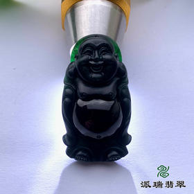 派瑞翡翠 翡翠佛 糯种 墨翠