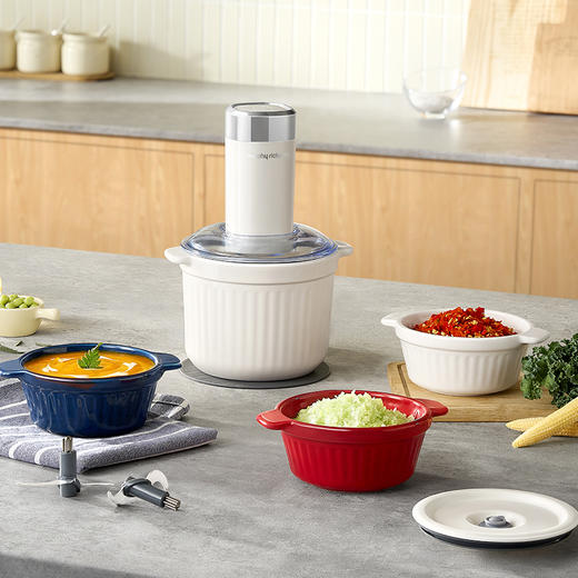 【摩飞佐料机】摩飞绞肉机家用备餐料理机小型多功能绞馅机陶瓷碎肉机辅食佐料机 商品图2