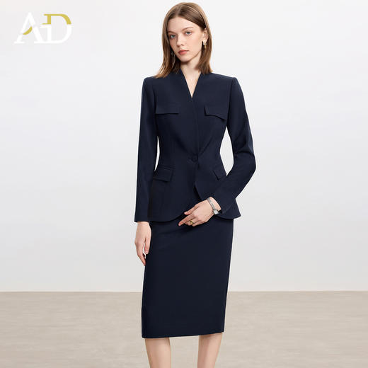 AD2025秋冬职业套装女高级感气质修身酒店前台工装售楼部案场客服 商品图2