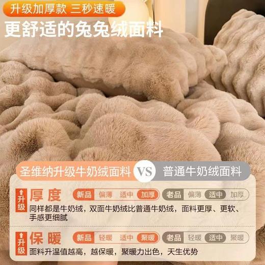 秋冬【🔥升级加厚款！A类母婴级！】A类兔兔绒牛奶绒四件套 兔毛绒冬季加厚保暖獭兔绒珊瑚绒法兰绒四件套 商品图1