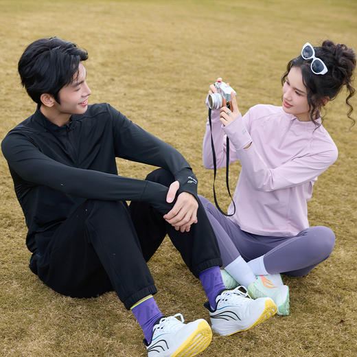 多威圆领衫女新款半开襟长袖上衣速干舒适运动装2352105 商品图6