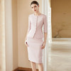 AD气质轻熟风两件套装2024夏季新款粉色职业装七分袖西装套裙正装 商品缩略图0