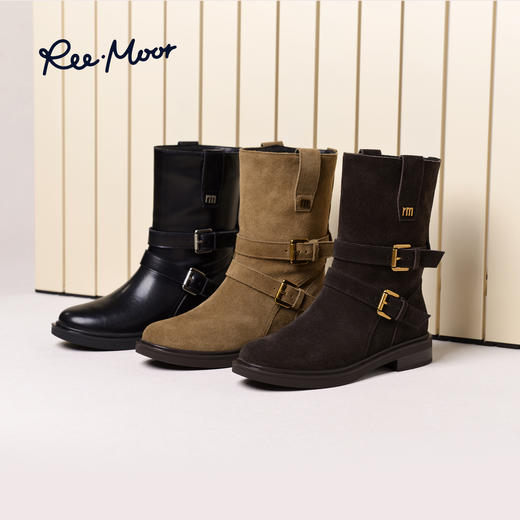 REEMOOR睿慕丨2025年秋冬新款西部靴美拉德氛围感 商品图1