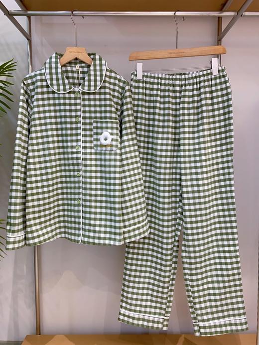 松植屋秋冬女款《小羊》加厚磨毛绒布长袖睡衣套装100%全棉绒布家居服 商品图1