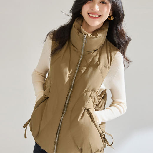 「高货sh」全新升级【铂金会员275/天猫369/差价94】(11902)洛诗琳立领90白鸭绒羽绒马甲2025冬季百搭保暖无袖外套 商品图4