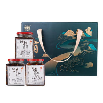 滇园（dianyuan）滇菌珍礼1500g 油鸡枞菌松茸菌牛肝菌礼盒云南特产即食蘑菇送礼 /粮油调味 /调味品 /中式酱料 商品图1
