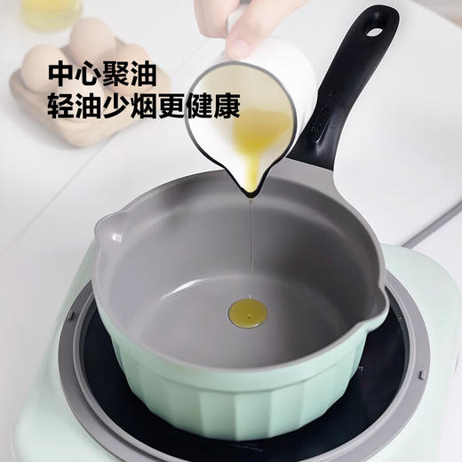 北鼎（Buydeem）月瓷系列 不粘煎锅平底锅不粘锅电磁炉燃气通用 陶瓷油涂层炒菜锅 月瓷系列不粘煎锅 28cm 商品图2