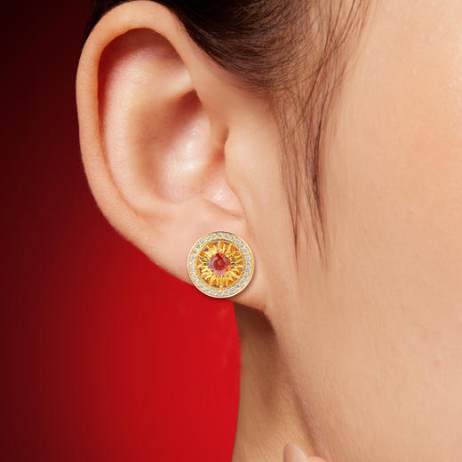 朱炳仁铜 向阳花开首饰 商品图2