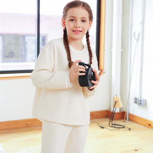 【中性空气层】舒雅儿童男女童中性款空气层夹棉家居套装 3Z/25801H 商品图6