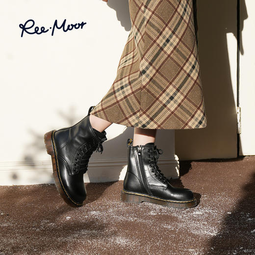 REEMOOR睿慕丨2025年秋冬时尚简约英伦风马丁靴R1L352 商品图7
