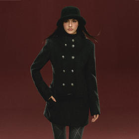 Ariseism 美式复古设计感呢子连衣裙女秋季新款裙子