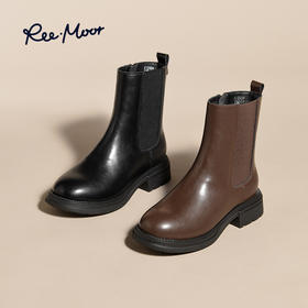 REEMOOR睿慕丨2025年秋冬时尚简约英伦风切尔西靴
