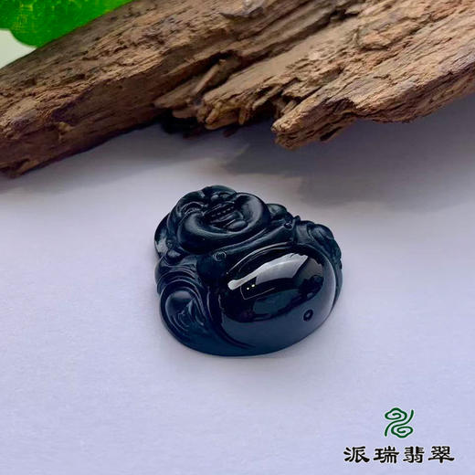 派瑞翡翠 翡翠佛 糯种 墨翠 商品图3
