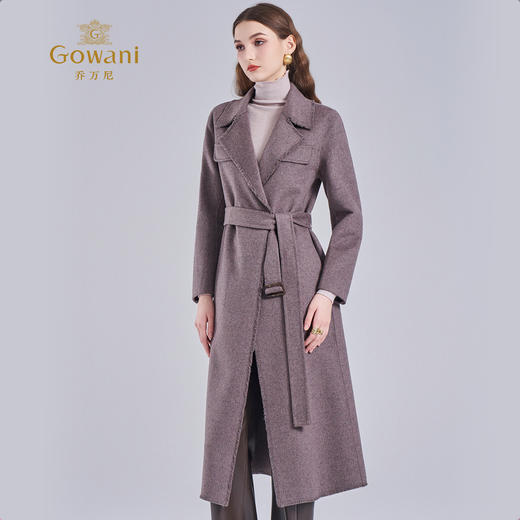 【绵羊毛】乔万尼简约设计感绵羊毛大衣细腻柔软简约毛呢外套ES4A461 商品图3