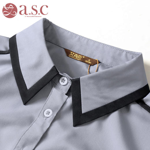 艾尚臣白色衬衫女装长袖职业工作正装上衣工装打底内衬衣韩版气质 商品图4