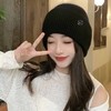 秋冬【简约款加厚潮帽】新款毛线帽  加绒加厚保暖针织帽 大头围轻奢风护耳冷帽 简约风潮帽 商品缩略图1