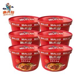 【优选好货】麻六记香辣牛肉面113g*6桶