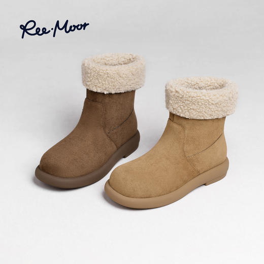 REEMOOR睿慕丨2025年秋冬简约户外休闲厚底雪地靴R15501 商品图1