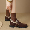 【预售5天】秋冬季新款简约加绒保暖勃肯鞋超轻超软皮带扣平底毛毛靴NJMK&K813M-1 商品缩略图2