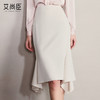 艾尚臣2025新款高级感白色时尚减龄鱼尾裙气质优雅不规则半身裙女 商品缩略图2