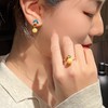 【声声慢】金镶玉蜜蜡戒指 商品缩略图1