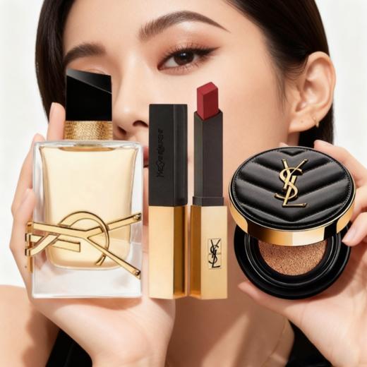【双12嗨购节】【全球购】YSL圣罗兰浪漫自选礼盒 「自由至上香水50ml*1（浓香）+正装口红2.2g*1+皮革迷你黑气垫5g*1」·现货速达 商品图4