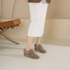 Westory2025年冬季牛绒面平底鞋口卷羊毛内里加绒休闲保暖毛毛单鞋W25DM86381 商品缩略图7